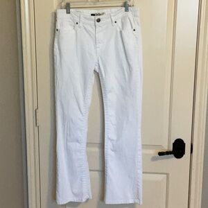 VGS Denim For All Time Embroidered Pocket Boot Cut Jean - White, Size 10